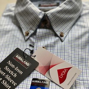 NWT Kirkland Signature Mens Short Sleeve Shirt